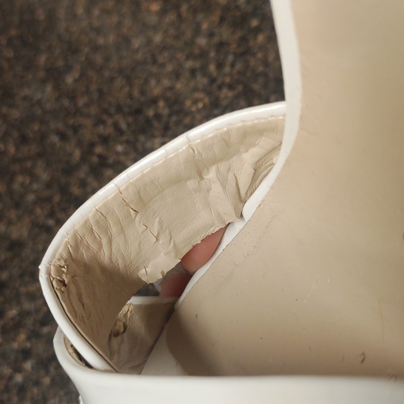 Chalk White Platform High Heel Dressy Sandals By Franco Sarto - Picture 15 of 16